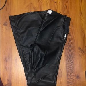 Free People Flare Vegan Leather Pants